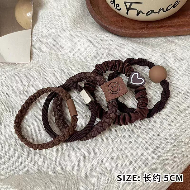 Strong and durable large intestine hair band with a rope attachment