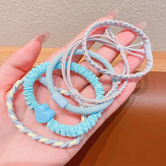 Strong and durable large intestine hair band with a rope attachment