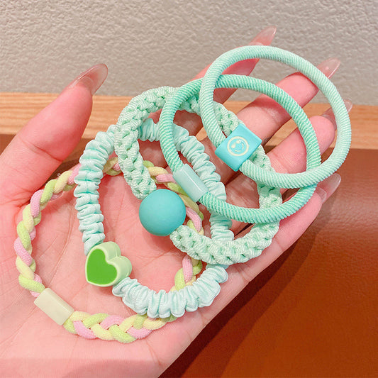 Strong and durable large intestine hair band with a rope attachment