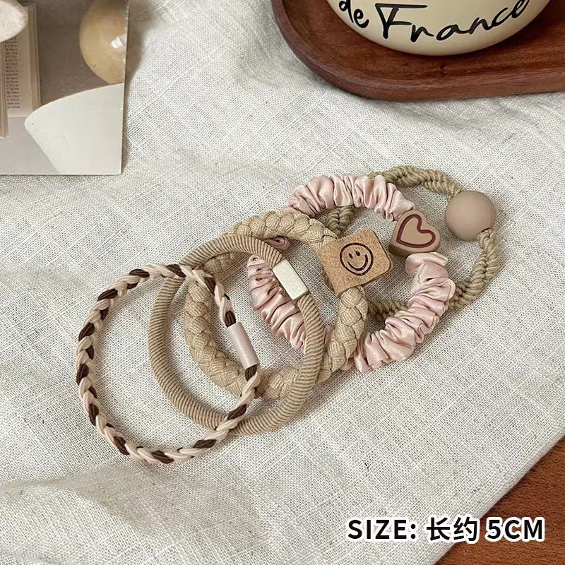 Strong and durable large intestine hair band with a rope attachment