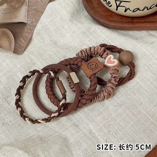 Strong and durable large intestine hair band with a rope attachment