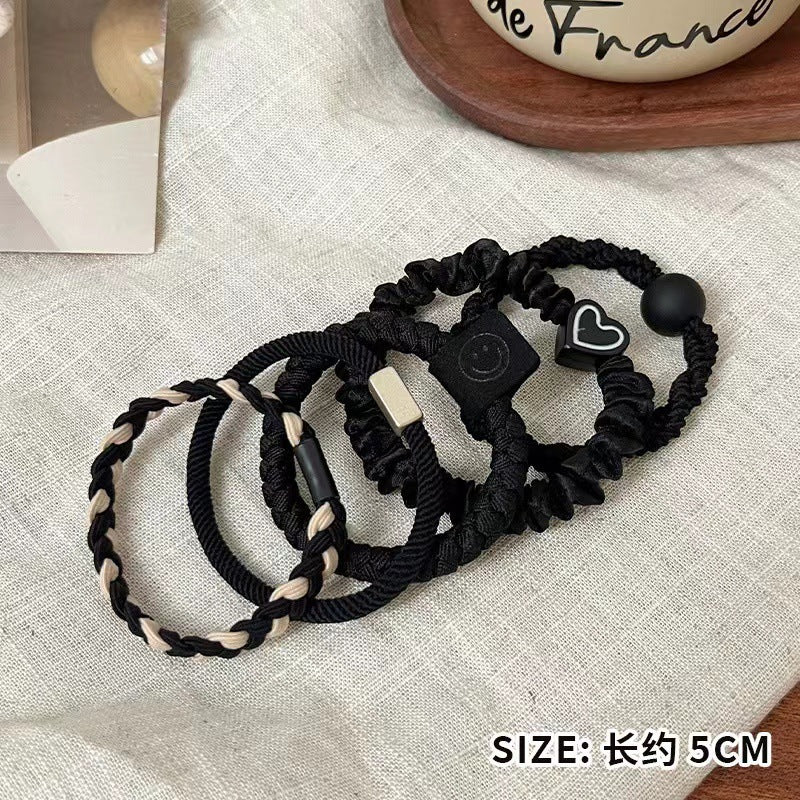 Strong and durable large intestine hair band with a rope attachment