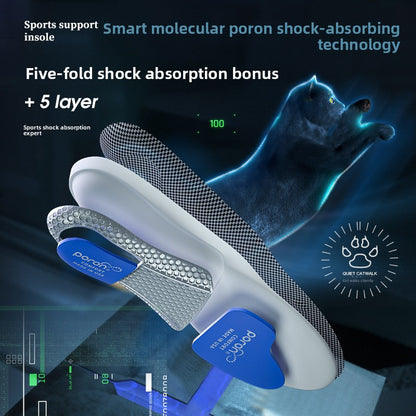 Strong shock-absorbing insole for sports shoes