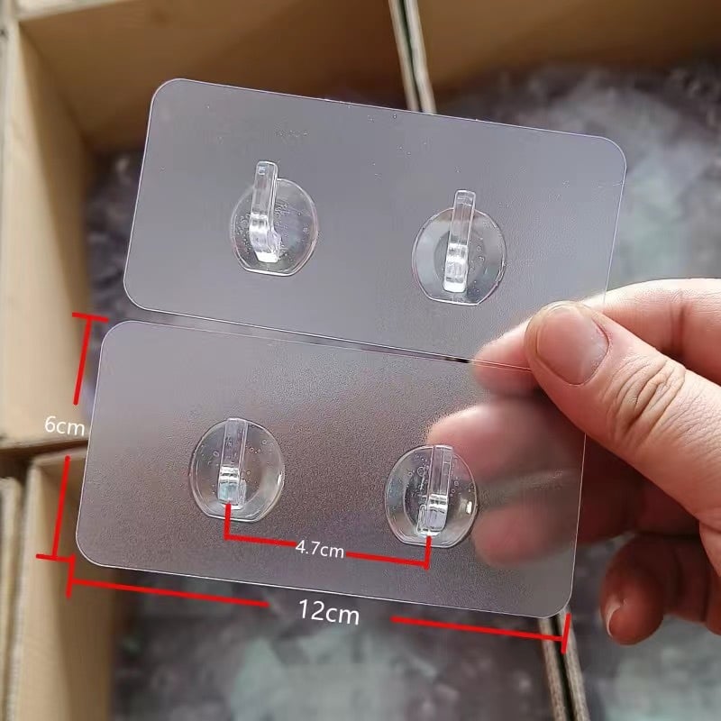 Strong Transparent Hooks for Bathroom and Kitchen