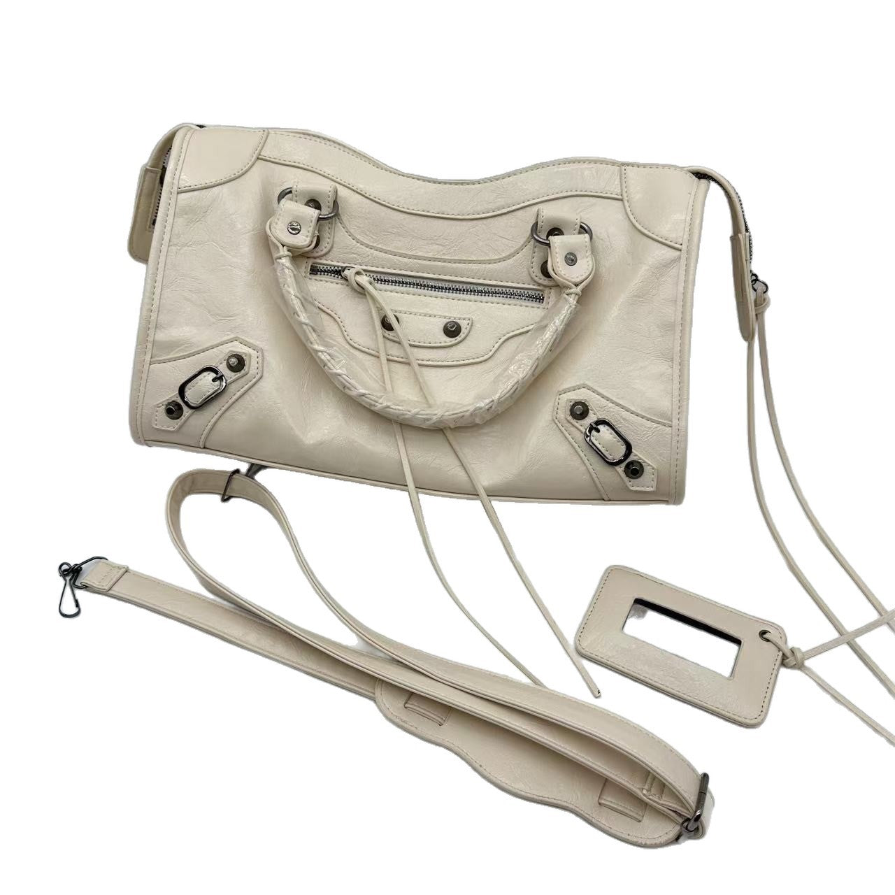 Studded Biker Shoulder Bag Large Capacity Pillow Bag