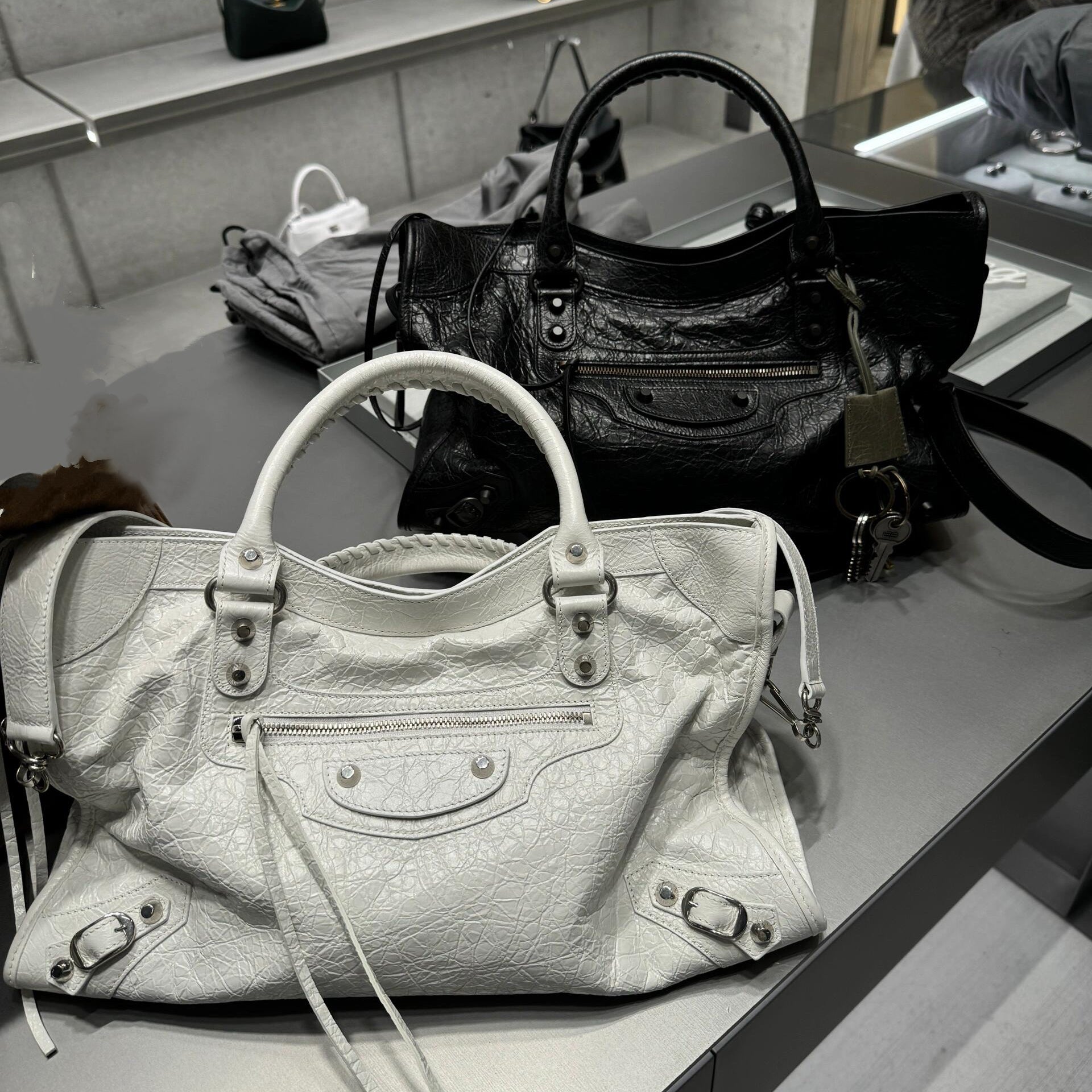 Studded Biker Shoulder Crossbody Handbag