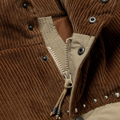 Studded Corduroy Down Gilet Vest