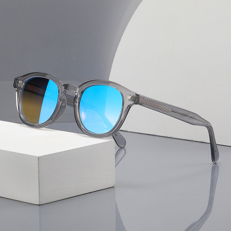 Studded Retro Round Sunglasses