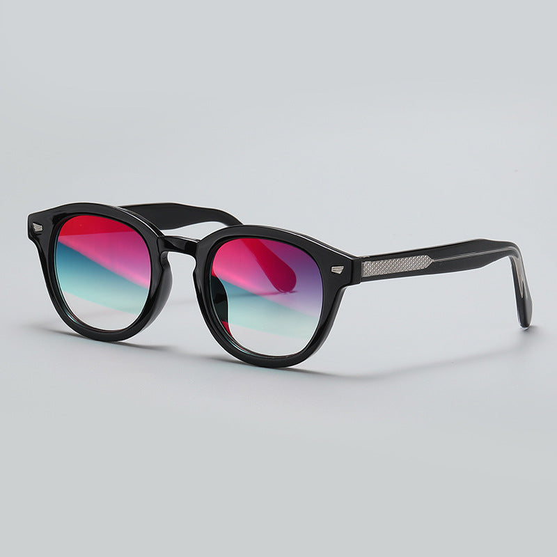 Studded Retro Round Sunglasses