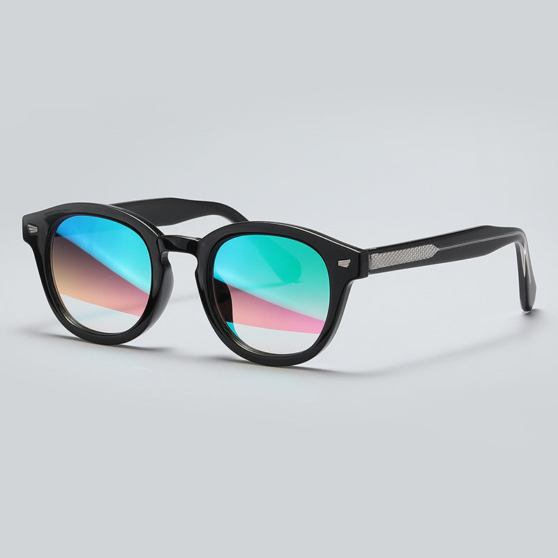 Studded Retro Round Sunglasses