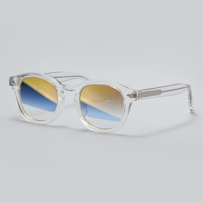 Studded Retro Round Sunglasses