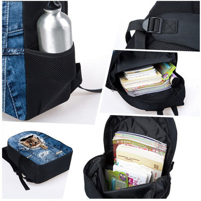 Student schoolbag printed backpack