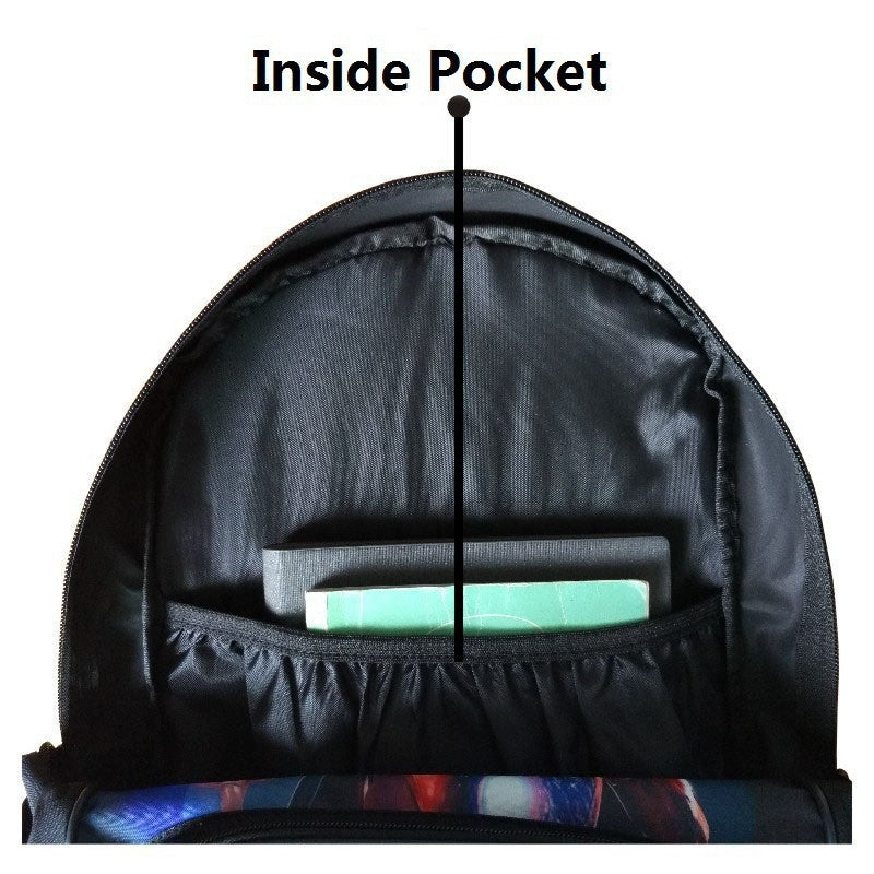 Student schoolbag printed backpack
