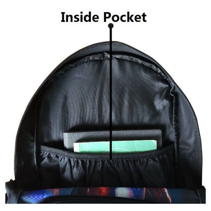 Student schoolbag printed backpack
