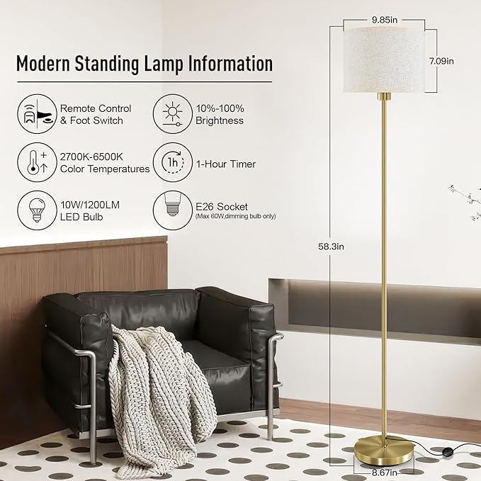 Study decorative floor lamp