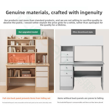 Study Desk with Bookshelf and Storage