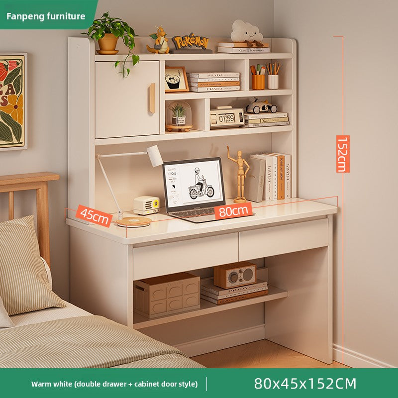Study Desk with Bookshelf and Storage