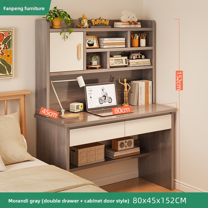Study Desk with Bookshelf and Storage