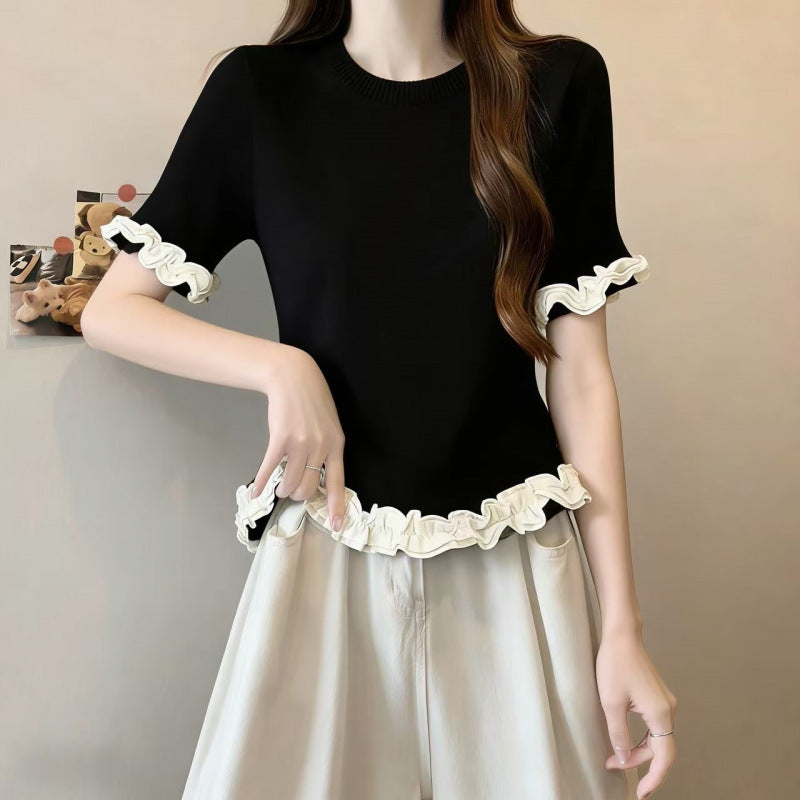 Stunning Mid-Sleeve Regular Shoulder Top