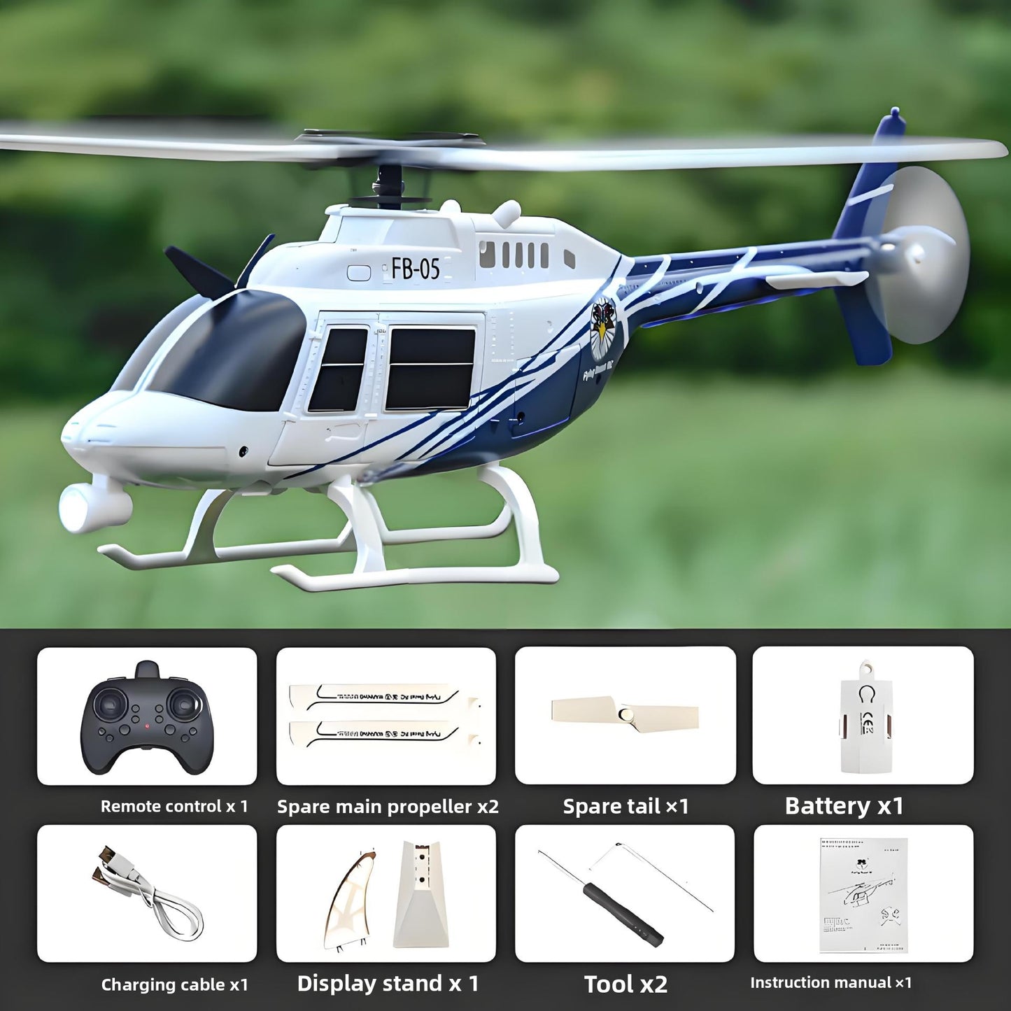 Stunt Remote Control Helicopter with Optical Flow Positioning