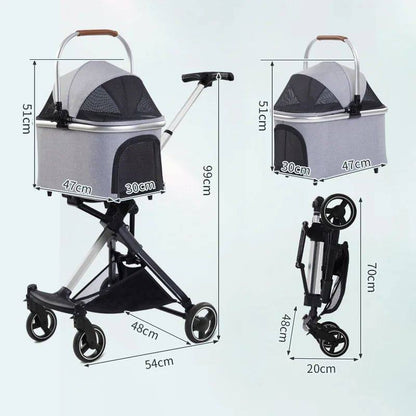 Sturdy portable dog stroller