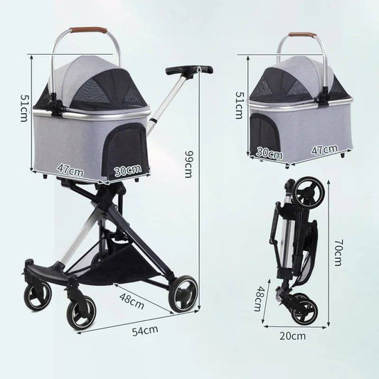 Sturdy portable dog stroller