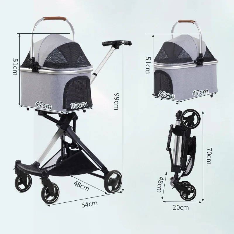 Sturdy portable dog stroller
