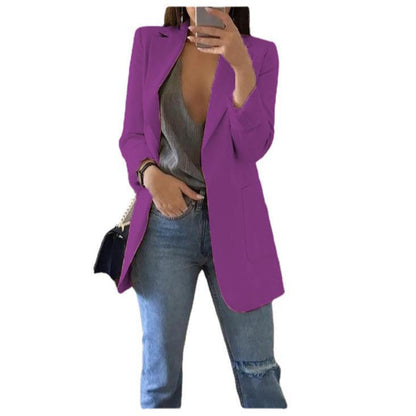 Stylish and casual lapel slim-fit cardigan
