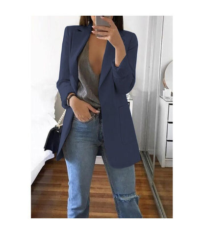 Stylish and casual lapel slim-fit cardigan