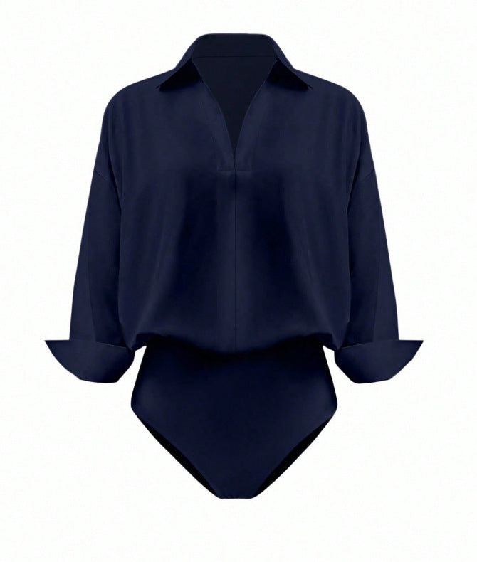Stylish collared bodysuit