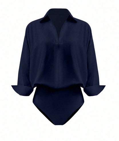 Stylish collared bodysuit