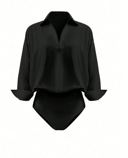Stylish collared bodysuit
