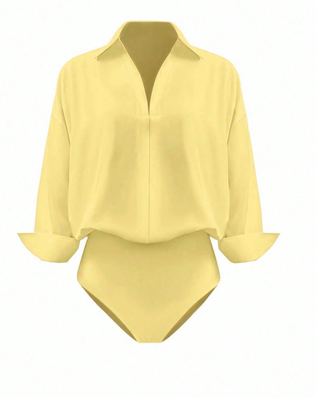 Stylish collared bodysuit