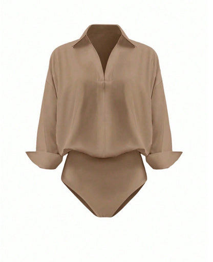 Stylish collared bodysuit