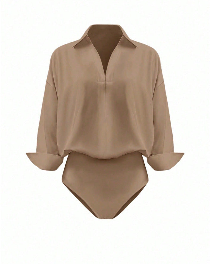 Stylish collared bodysuit
