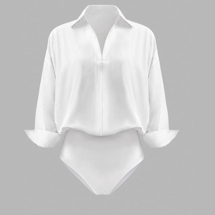 Stylish collared bodysuit