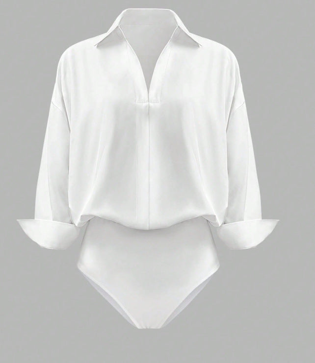 Stylish collared bodysuit