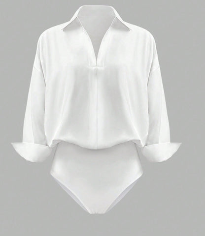 Stylish collared bodysuit
