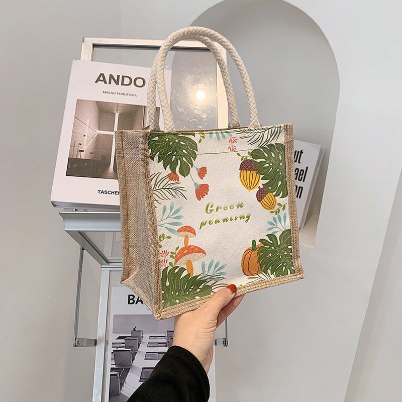 Stylish Geometric Print Soft Handle Handbag for Women
