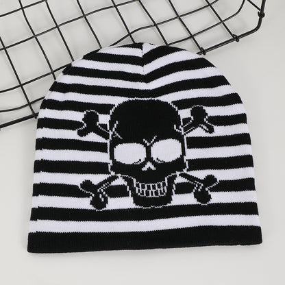Stylish Jacquard Skull Knitted Hat