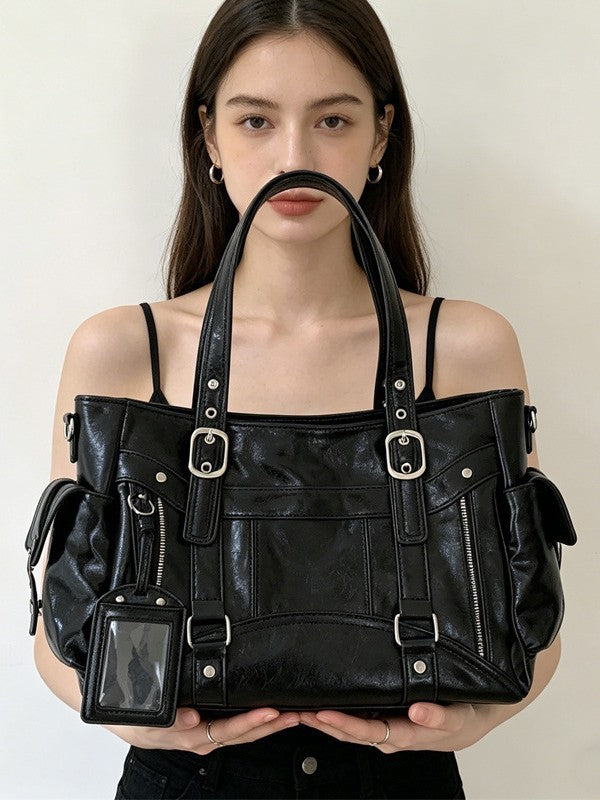 Stylish Large-Capacity Tote Bag with Adjustable Strap