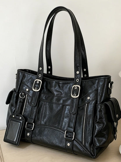 Stylish Large-Capacity Tote Bag with Adjustable Strap