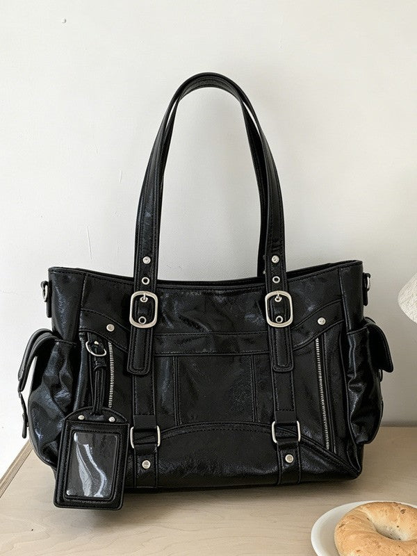 Stylish Large-Capacity Tote Bag with Adjustable Strap