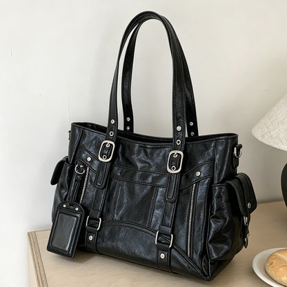 Stylish Large-Capacity Tote Bag with Adjustable Strap