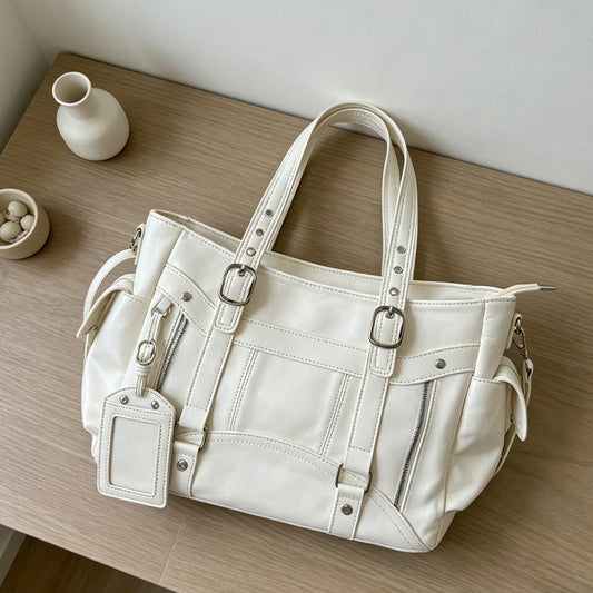Stylish Large-Capacity Tote Bag with Adjustable Strap
