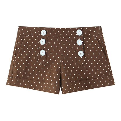 Stylish polka dot top and shorts