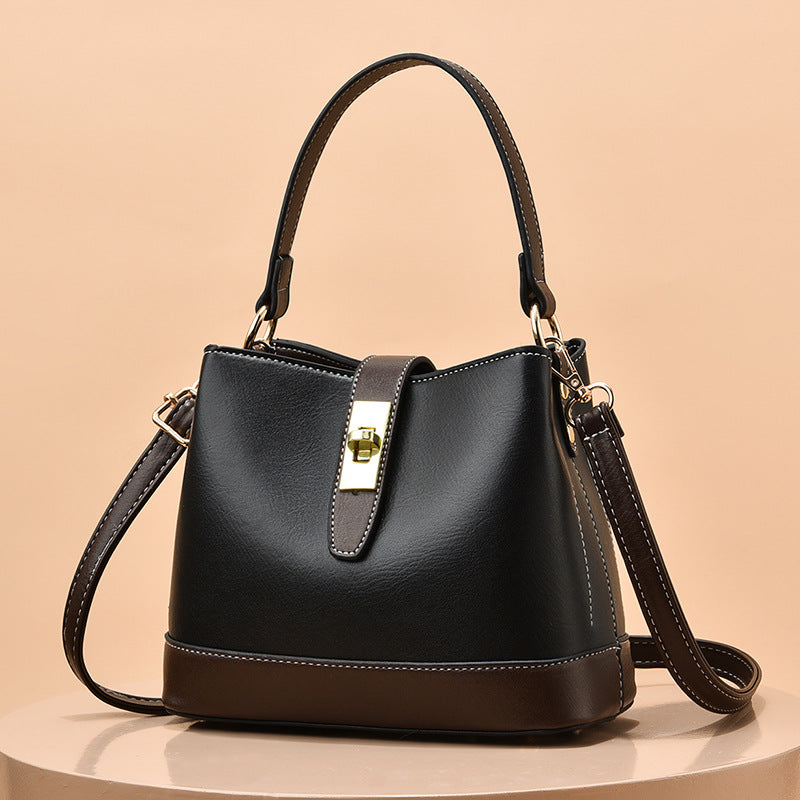 Stylish PU Bucket Handbag