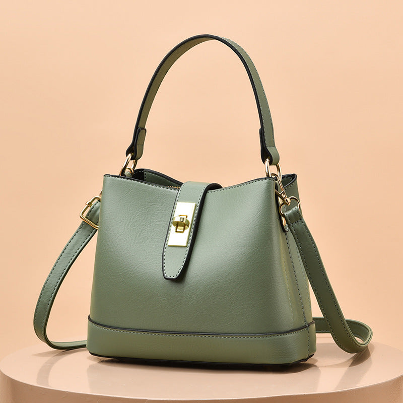 Stylish PU Bucket Handbag