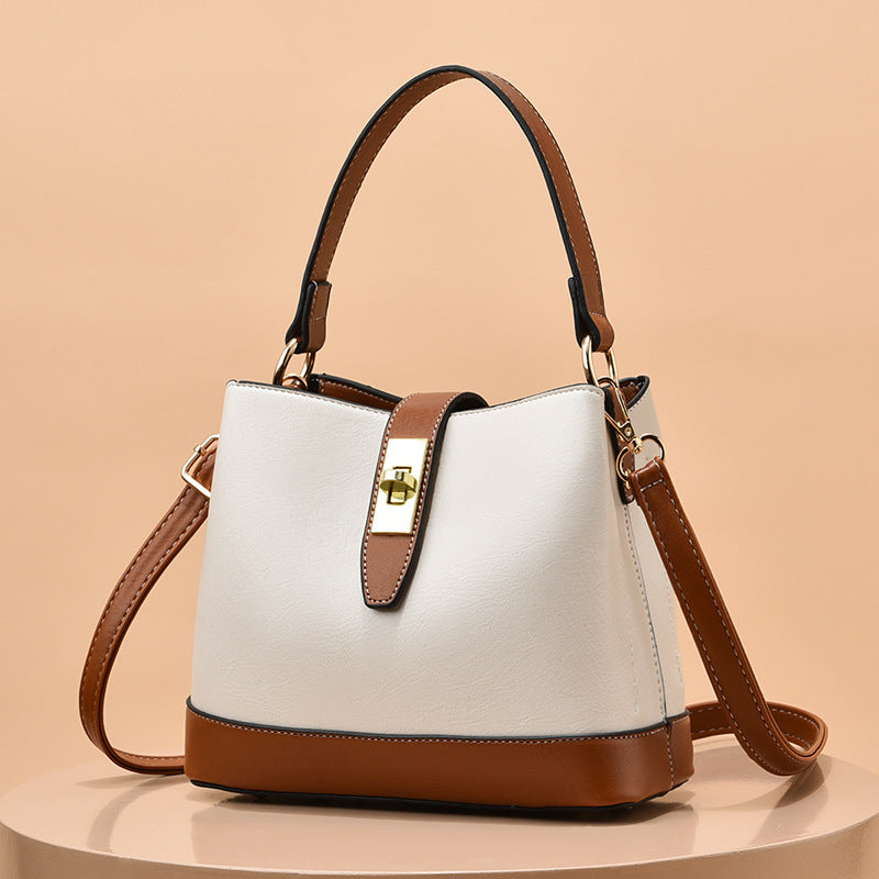 Stylish PU Bucket Handbag