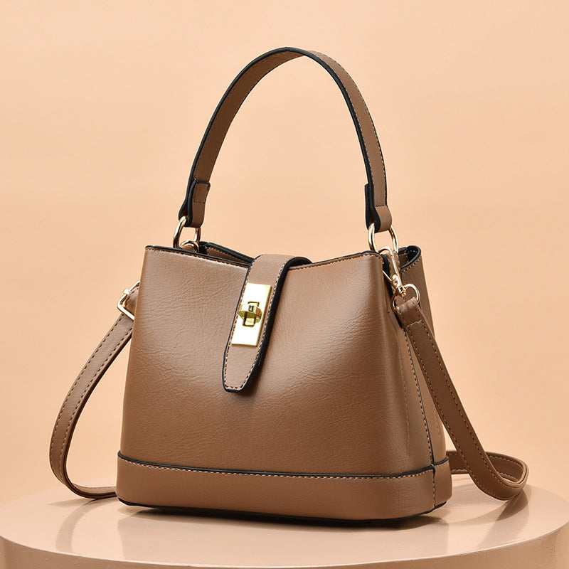 Stylish PU Bucket Handbag